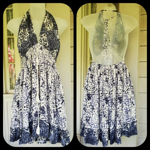 Free People Beach Day Backless Halter boho dress - Picture 5 of 14